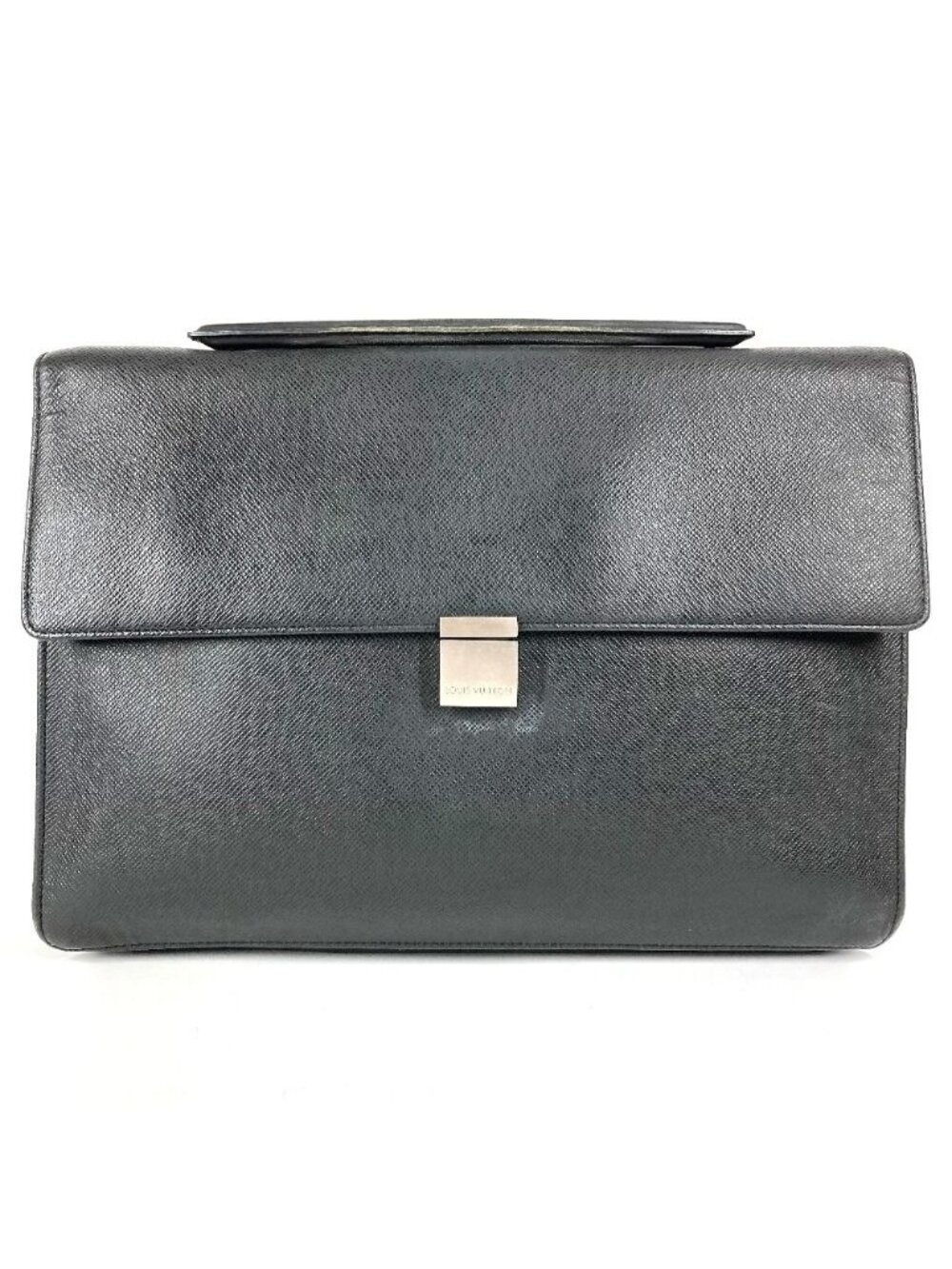 Louis Vuitton Business Bag Angara Taiga Leather Ardoise Black